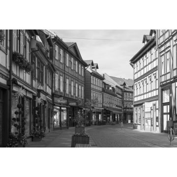 Lais Puzzle - Fachwerkhäuser, Wernigerode, Harz, Sachsen-Anhalt, Deutschland in schwarz weiß - 2.000 Teile