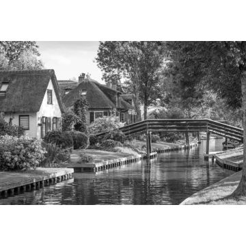 Lais Puzzle - Giethoorn - beliebtes Touristenziel, oft auch als "Holländisches Venedig" bezeichnet in schwarz weiß - 2.000 Teile