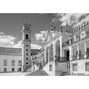 Lais Puzzle - Blick auf die alte Universität von Coimbra in schwarz weiß - 1.000 Teile