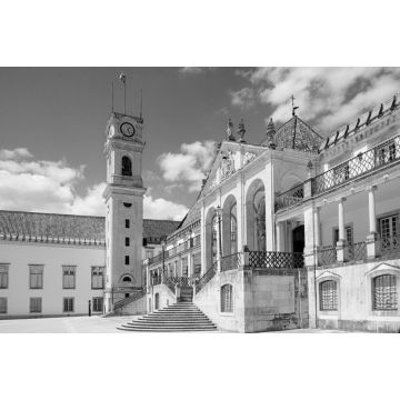 Lais Puzzle - Blick auf die alte Universität von Coimbra in schwarz weiß - 2.000 Teile