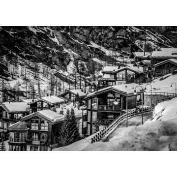 Lais Puzzle - fantastische Aussicht auf das Matterhorn von Zermatt aus in schwarz weiß - 1.000 Teile
