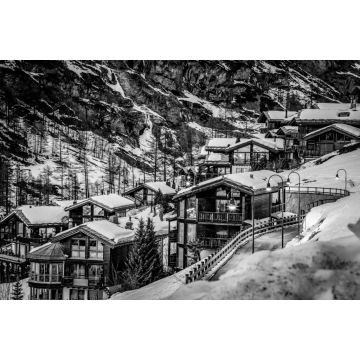 Lais Puzzle - fantastische Aussicht auf das Matterhorn von Zermatt aus in schwarz weiß - 2.000 Teile