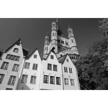 Lais Puzzle - Köln Altstadt, Deutschland in schwarz weiß - 2.000 Teile