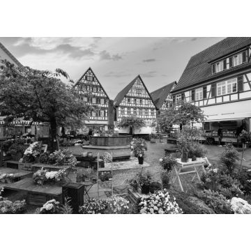 Lais Puzzle - Kirchheim unter Teck Baden-Württemberg in schwarz weiß - 1.000 Teile