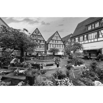 Lais Puzzle - Kirchheim unter Teck Baden-Württemberg in schwarz weiß - 2.000 Teile