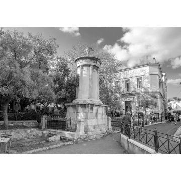 Lais Puzzle - Blick auf das Choragische Monument des Lysikrates in Athen in schwarz weiß - 1.000 Teile