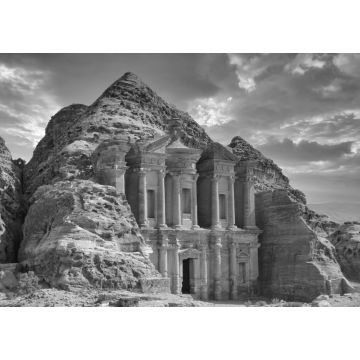 Lais Puzzle - Ad Deir (das Kloster), Petra, Jordanien in schwarz weiß - 1.000 Teile