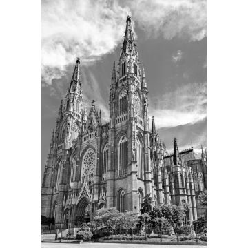 Lais Puzzle - Kathedrale der Unbefleckten Empfängnis in La Plata, Argentinien in schwarz weiß - 2.000 Teile