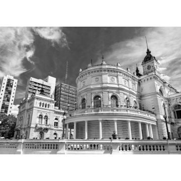 Lais Puzzle - Rathaus von La Plata in der Provinz Buenos Aires, Argentinien in schwarz weiß - 1.000 Teile