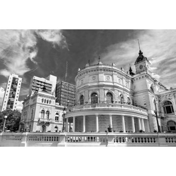 Lais Puzzle - Rathaus von La Plata in der Provinz Buenos Aires, Argentinien in schwarz weiß - 2.000 Teile