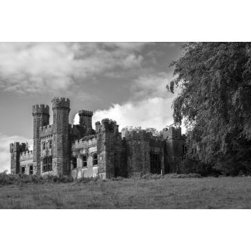 Lais Puzzle - Schloss Saunderson bei Belturbet, Grafschaft Cavan, Irland in schwarz weiß - 2.000 Teile