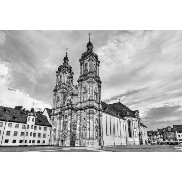 Lais Puzzle - Die Kathedrale der Abtei St. Gallen in St. Gallen. UNESCO-Welterbe in der Schweiz in schwarz weiß - 2.000 Teile