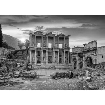 Lais Puzzle - Celsus-Bibliothek in der antiken Stadt Ephesus in Izmir, Türkei in schwarz weiß - 1.000 Teile