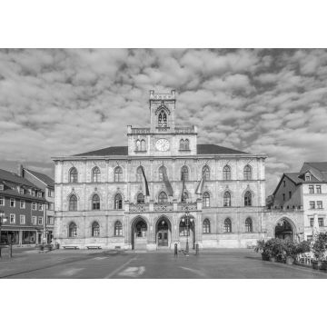Lais Puzzle - Rathaus Weimar in Deutschland, UNESCO-Weltkulturerbe in schwarz weiß - 1.000 Teile