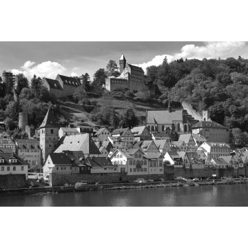 Lais Puzzle - Hirschhorn Neckar Burg in schwarz weiß - 2.000 Teile