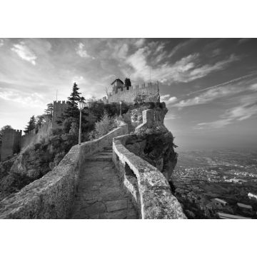 Lais Puzzle - Rocca della Guaita, Schloss in San Marino in schwarz weiß - 1.000 Teile