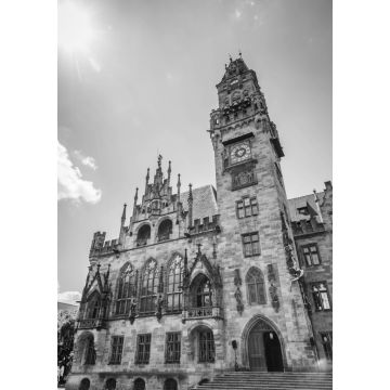 Lais Puzzle - Saarbrücken Rathaus in schwarz weiß - 1.000 Teile