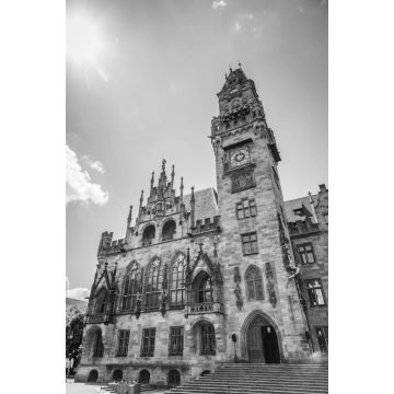 Lais Puzzle - Saarbrücken Rathaus in schwarz weiß - 2.000 Teile