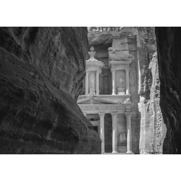 Lais Puzzle - Al Khazneh, auch bekannt als die Schatzkammer von Petra, Jordanien. unesco Weltkulturerbe in schwarz weiß - 1.000 Teile