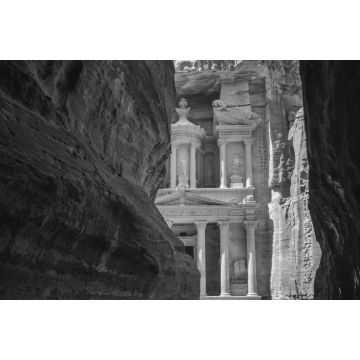 Lais Puzzle - Al Khazneh, auch bekannt als die Schatzkammer von Petra, Jordanien. unesco Weltkulturerbe in schwarz weiß - 2.000 Teile