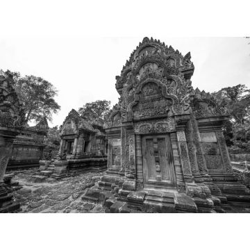Lais Puzzle - Banteay Srei gilt als eine der schönsten Steinburgen in Kambodscha in schwarz weiß - 1.000 Teile