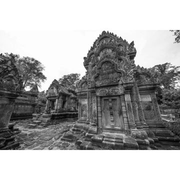 Lais Puzzle - Banteay Srei gilt als eine der schönsten Steinburgen in Kambodscha in schwarz weiß - 2.000 Teile