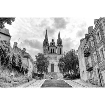 Lais Puzzle - Angers, Frankreich, Historisches Zentrum in schwarz weiß - 2.000 Teile