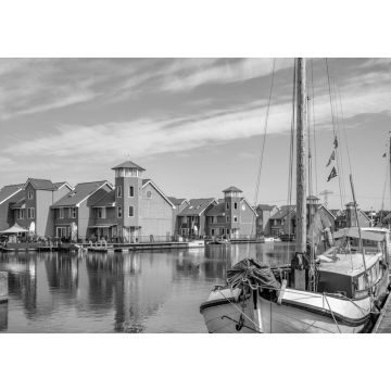 Lais Puzzle - Reitdiep, Groningen stad, Provinz Groningen, Niederlande in schwarz weiß - 1.000 Teile