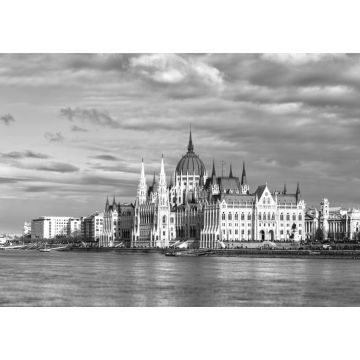 Lais Puzzle - Das ungarische Parlament an der Donau. Budapest, Ungarn in schwarz weiß - 1.000 Teile