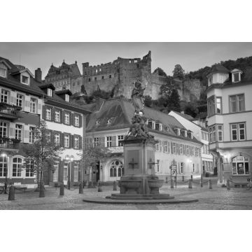 Lais Puzzle - Heidelberg Kornmarkt in schwarz weiß - 2.000 Teile