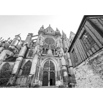 Lais Puzzle - Kathedrale von Senlis, Frankreich in schwarz weiß - 1.000 Teile