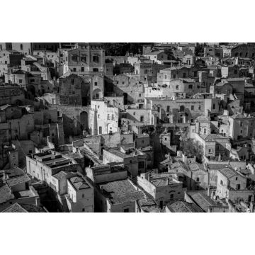 Lais Puzzle - Berühmte Sassi von Matera - ein Unesco-Weltkulturerbe in Italien in schwarz weiß - 2.000 Teile