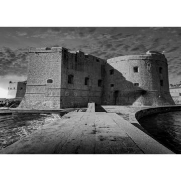 Lais Puzzle - Blick auf das Fort St. John. Dubrovnik. Kroatien in schwarz weiß - 1.000 Teile