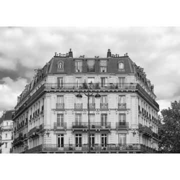 Lais Puzzle - Paris, typische Fassade und Fenster, schönes Gebäude in der Rue Reaumur in schwarz weiß - 1.000 Teile