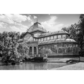 Lais Puzzle - Kristallpalast im Retiro-Park, Madrid, Spanien in schwarz weiß - 2.000 Teile
