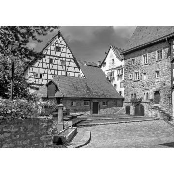 Lais Puzzle - Altes Spital von Bad Wimpfen, Baden-Württemberg in schwarz weiß - 1.000 Teile
