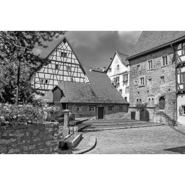 Lais Puzzle - Altes Spital von Bad Wimpfen, Baden-Württemberg in schwarz weiß - 2.000 Teile