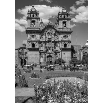 Lais Puzzle - Kirche in Cusco, Peru in schwarz weiß - 500, 1.000 & 2.000 Teile