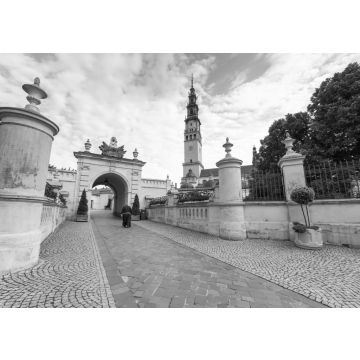 Lais Puzzle - Kloster Jasna Gora in der Stadt Tschenstochau (Czestochowa), Polen in schwarz weiß - 500, 1.000 & 2.000 Teile