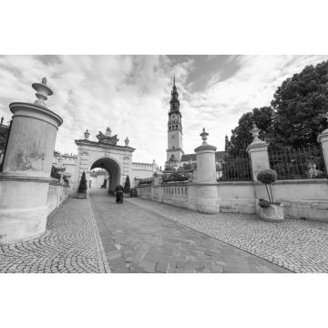 Lais Puzzle - Kloster Jasna Gora in der Stadt Tschenstochau (Czestochowa), Polen in schwarz weiß - 2.000 Teile