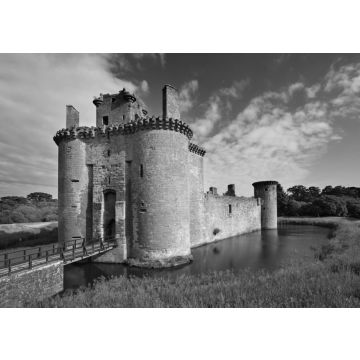 Lais Puzzle - Caerlaverock Castle, Dumfries und Galloway, Schottland in schwarz weiß - 500, 1.000 & 2.000 Teile