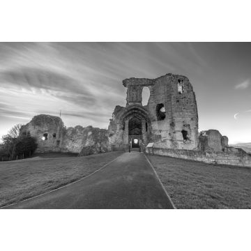 Lais Puzzle - Denbigh Castle, Wales in schwarz weiß - 2.000 Teile