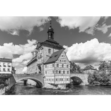 Lais Puzzle - Ansicht des Bamberger Rathauses, Deutschland in schwarz weiß - 500, 1.000 & 2.000 Teile