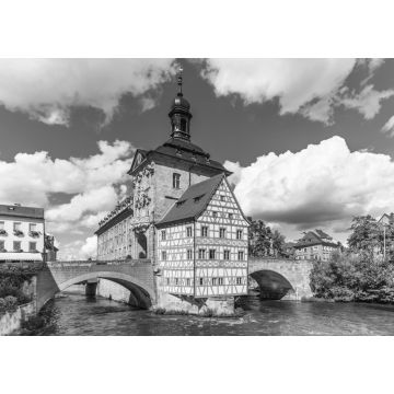 Lais Puzzle - Ansicht des Bamberger Rathauses, Deutschland in schwarz weiß - 1.000 Teile