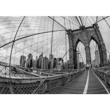 Lais Puzzle - New York, Brooklyn Bridge mit Kabeln in schwarz weiß - 500, 1.000 & 2.000 Teile