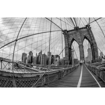 Lais Puzzle - New York, Brooklyn Bridge mit Kabeln in schwarz weiß - 2.000 Teile