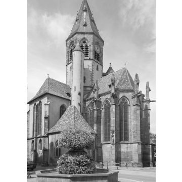 Lais Puzzle - Elsass, Haguenau, Hagenau, Kirche St-Georges, Frankreich in schwarz weiß - 500, 1.000 & 2.000 Teile