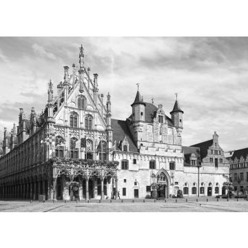 Lais Puzzle - Stadhuis, Rathaus von Mechelen, Belgien in schwarz weiß - 500, 1.000 & 2.000 Teile