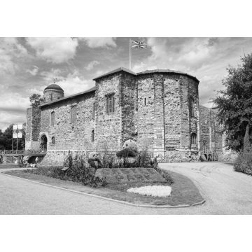 Lais Puzzle - Normannische Burg in Colchester, England in schwarz weiß - 1.000 Teile