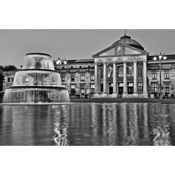 Lais Puzzle - Wiesbaden, Kurhaus, am Abend in schwarz weiß - 2.000 Teile